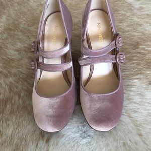 Blush Velvet Mary Jane Pumps